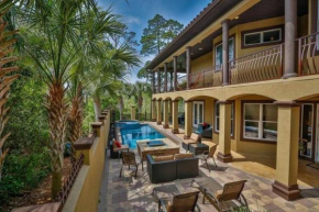 5 BR Villa Private Pool Jacuzzi Golf Cart 3 min to Beach